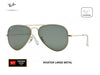 Okulary przeciwsłoneczne RAY-BAN RB 3025 P 001/58 62 AVIATOR LARGE METAL